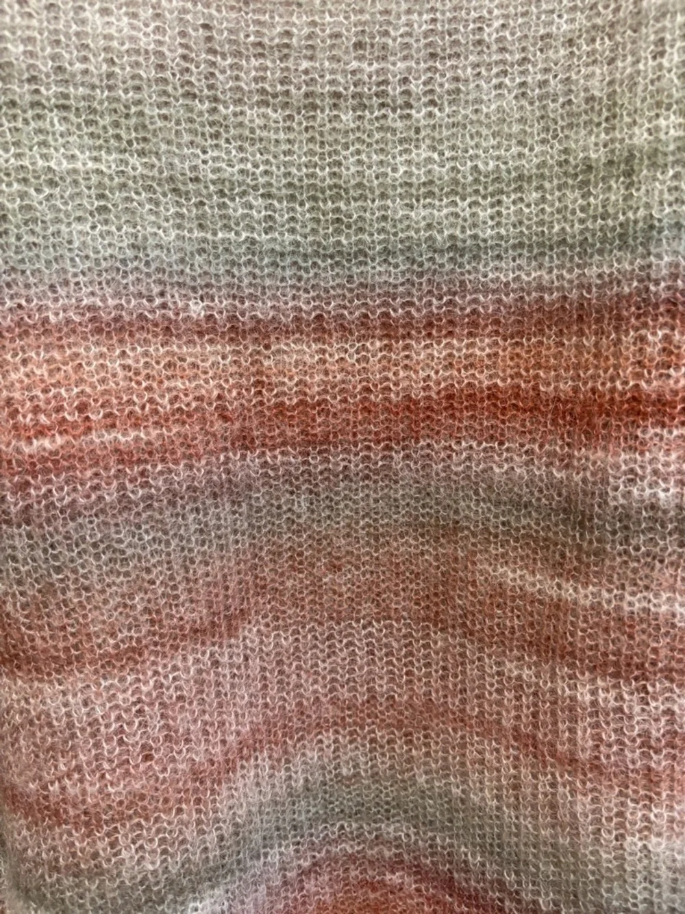 ELSAMANDA ALPACA MOHAIR WOOL‎ LOOSE KNIT PULLOVER SWEATER SUNRISE OMBRÉ COLORS